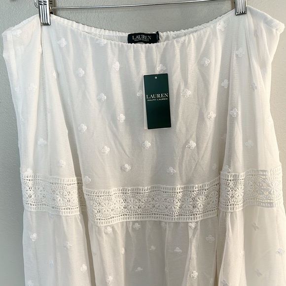 NEW Lauren Ralph Lauren Embroidered Midi Skirt Size 16W - Picture 4 of 6